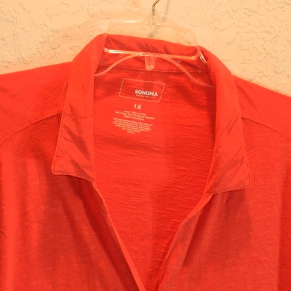 Sanoma Coral multi media button front SHIRT - Picture 2 of 6